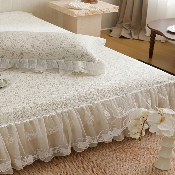 91家纺网 家纺一手货源 找家纺 菊上家纺 2026春夏新款PE凉席甜美香草系列凉席席子 香草咖