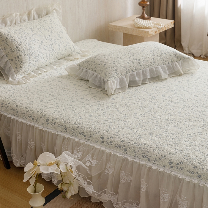 91家纺网 家纺一手货源 找家纺 菊上家纺 2026春夏新款PE凉席甜美香草系列凉席席子 香草蓝