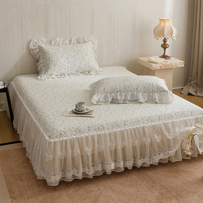 91家纺网 家纺一手货源 找家纺 菊上家纺 2026春夏新款PE凉席甜美香草系列凉席席子 香草蓝