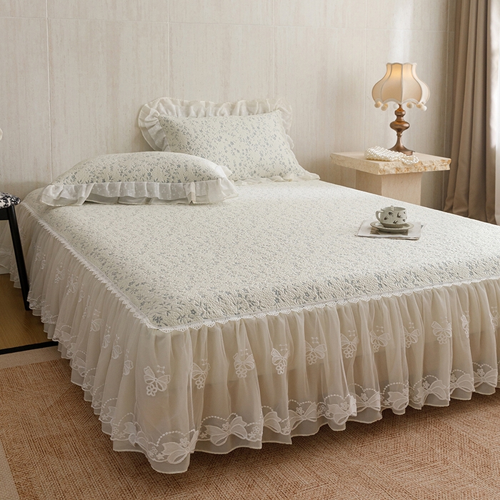 91家纺网 家纺一手货源 找家纺 菊上家纺 2026春夏新款PE凉席甜美香草系列凉席席子 香草蓝