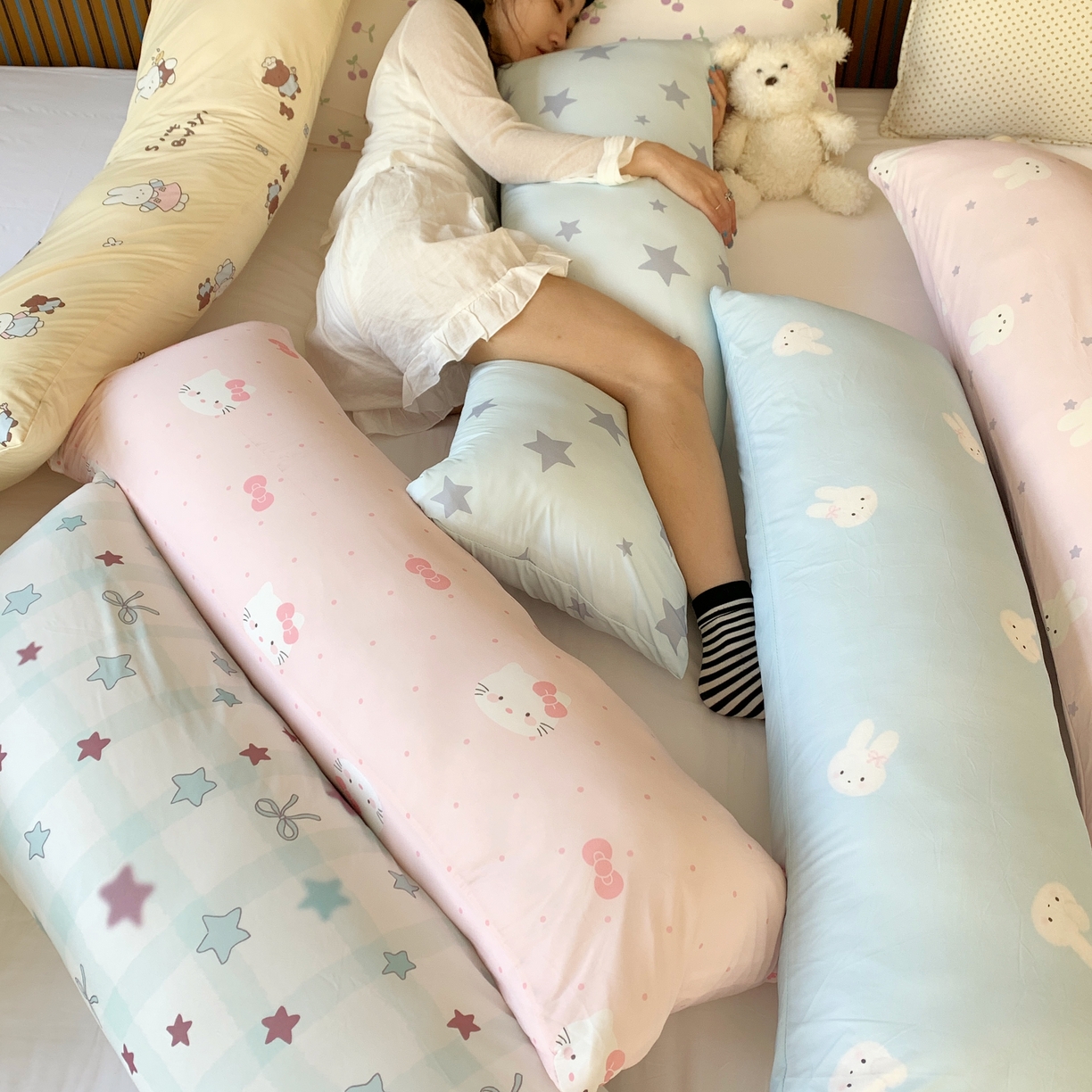 91家纺网 家纺一手货源 找家纺 （总）桃喜 2026新款凉感多功能长抱枕