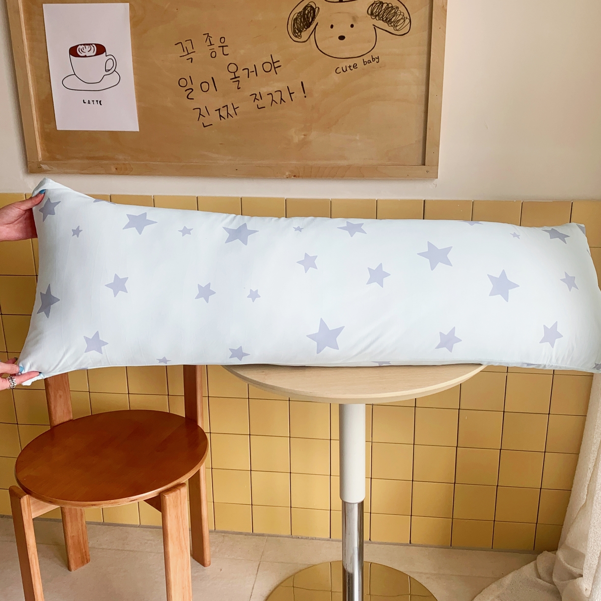 91家纺网 家纺一手货源 找家纺 桃喜 2026新款凉感多功能长抱枕 凉感抱枕-海盐星星