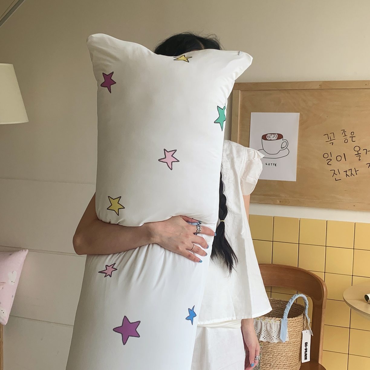 91家纺网 家纺一手货源 找家纺 桃喜 2026新款凉感多功能长抱枕 凉感抱枕-彩色星星