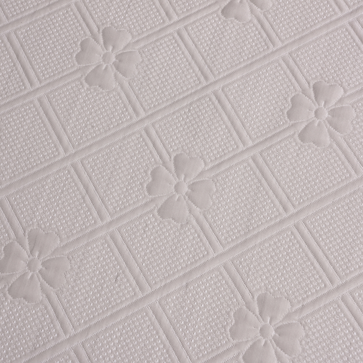 91家纺网 家纺一手货源 找家纺 赛丽雅 2026春夏新款420克A类PE聚乙烯提花冰豆豆凉感床裙款凉席三件套席子空调软席 兰朵-灰