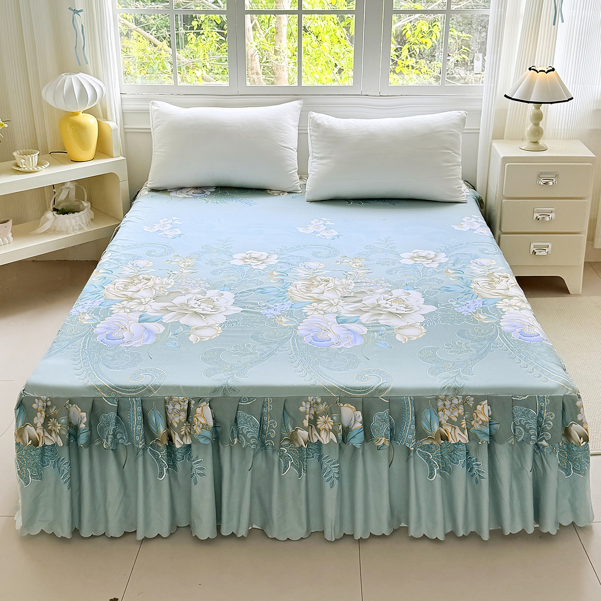 亿佳人 2026新款芦荟棉单床裙床裙单件芦荟棉床裙单件 香飘四溢