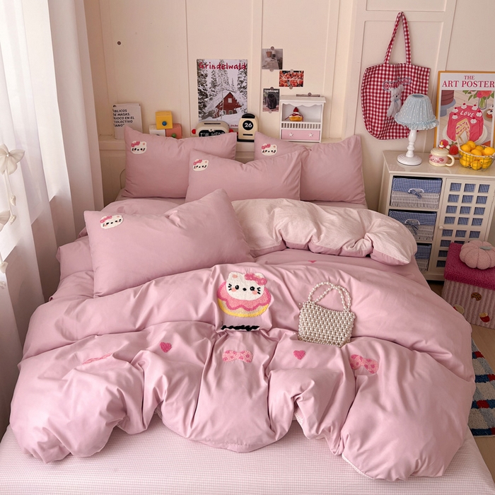 91家纺网 家纺一手货源 找家纺 （总）鑫佳居 2026新款古法水洗云感棉毛巾绣四件套