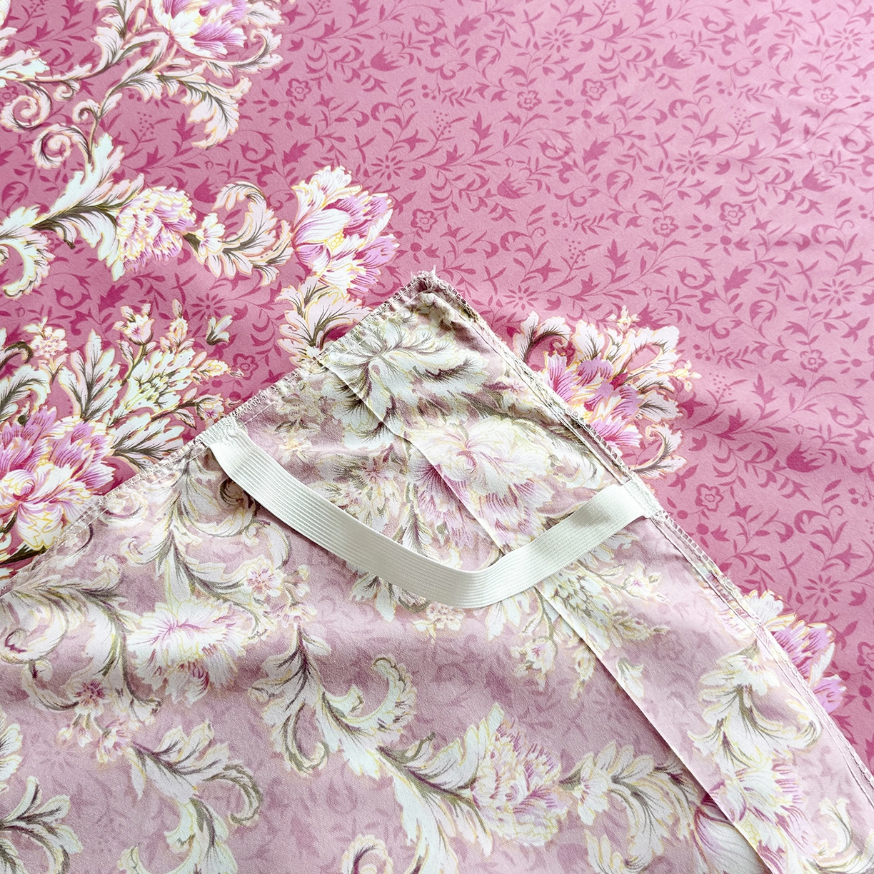 91家纺网 家纺一手货源 找家纺 （总）亿佳人 2026新款芦荟棉化纤四件套单床裙单枕套-床裙款四件套