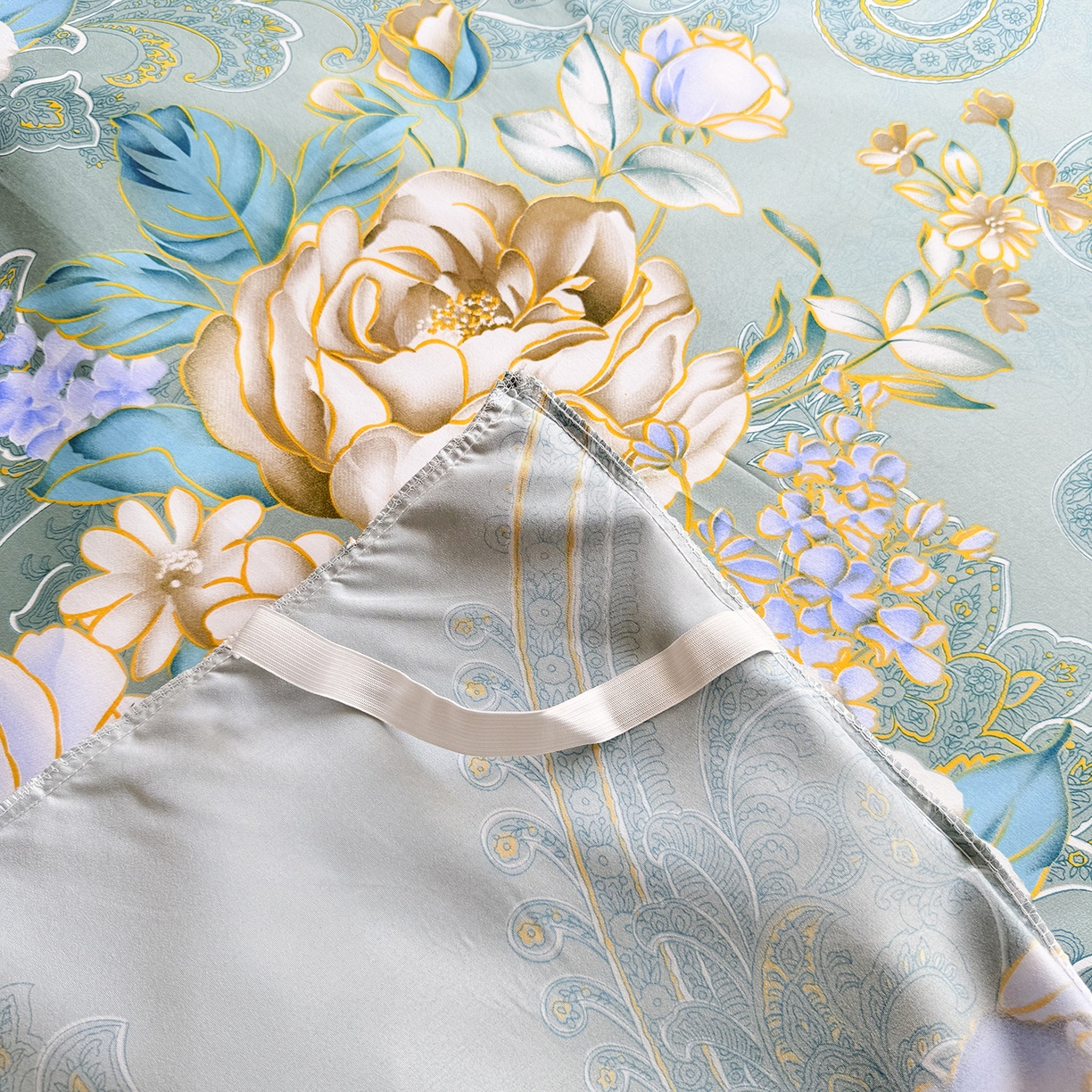 91家纺网 家纺一手货源 找家纺 亿佳人 2026新款芦荟棉化纤四件套单床裙单枕套-床裙款四件套 香飘四溢