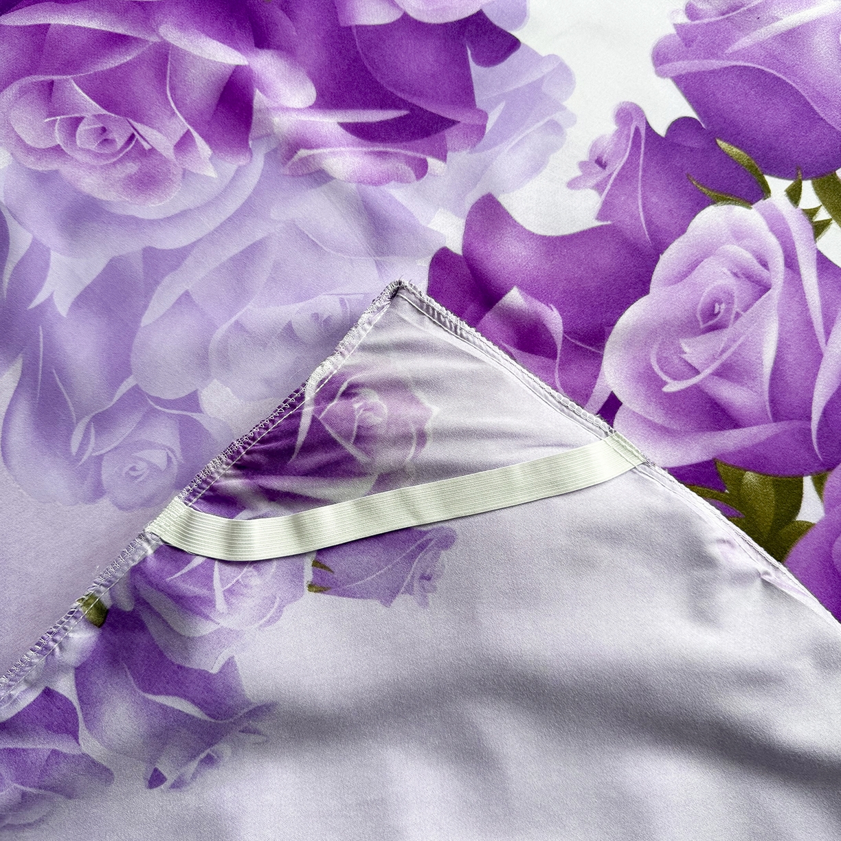 91家纺网 家纺一手货源 找家纺 亿佳人 2026新款芦荟棉化纤四件套单床裙单枕套-床裙款四件套 紫气东来