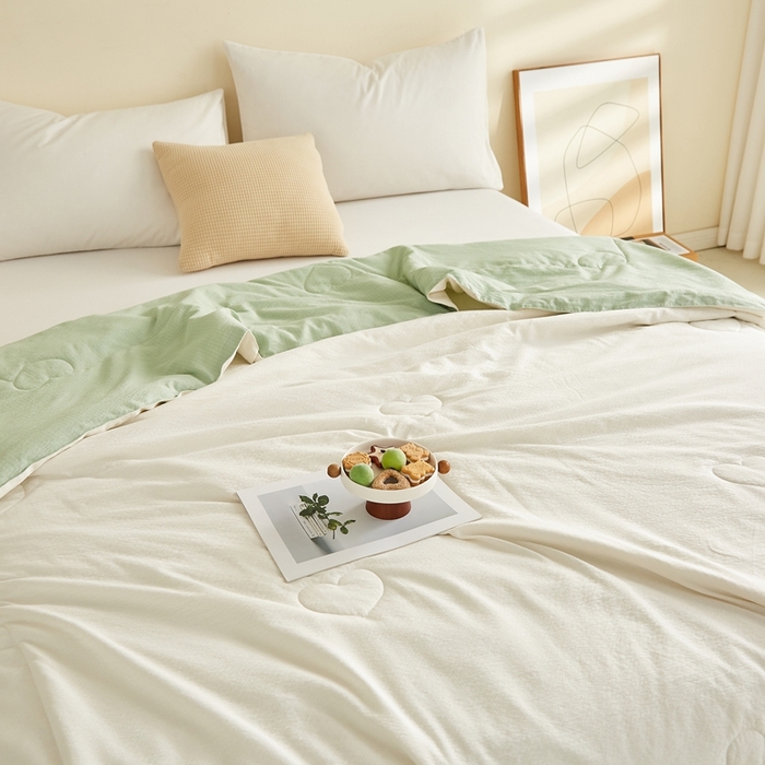 91家纺网 家纺一手货源 找家纺 （总）小桃姐家纺 2026新款拼色无印风新疆棉花被春秋被夏被被子被芯