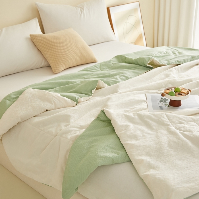 91家纺网 家纺一手货源 找家纺 （总）小桃姐家纺 2026新款拼色无印风新疆棉花被春秋被夏被被子被芯