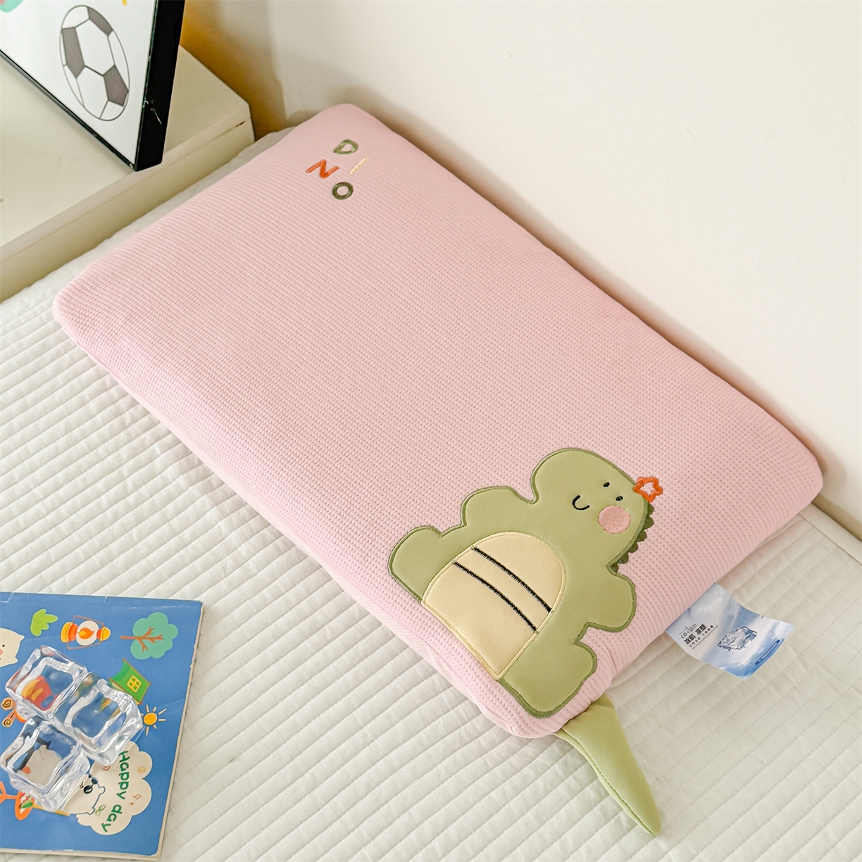 91家纺网 家纺一手货源 找家纺 麦肯锡 2026新款小恐龙儿童荞麦枕枕头枕芯 粉色