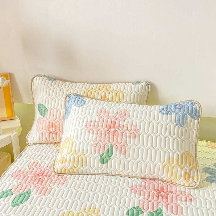 91家纺网 家纺一手货源 找家纺 （总）耐思家纺 2025新款A类0.5乳胶母婴级凉感丝印花乳胶凉席