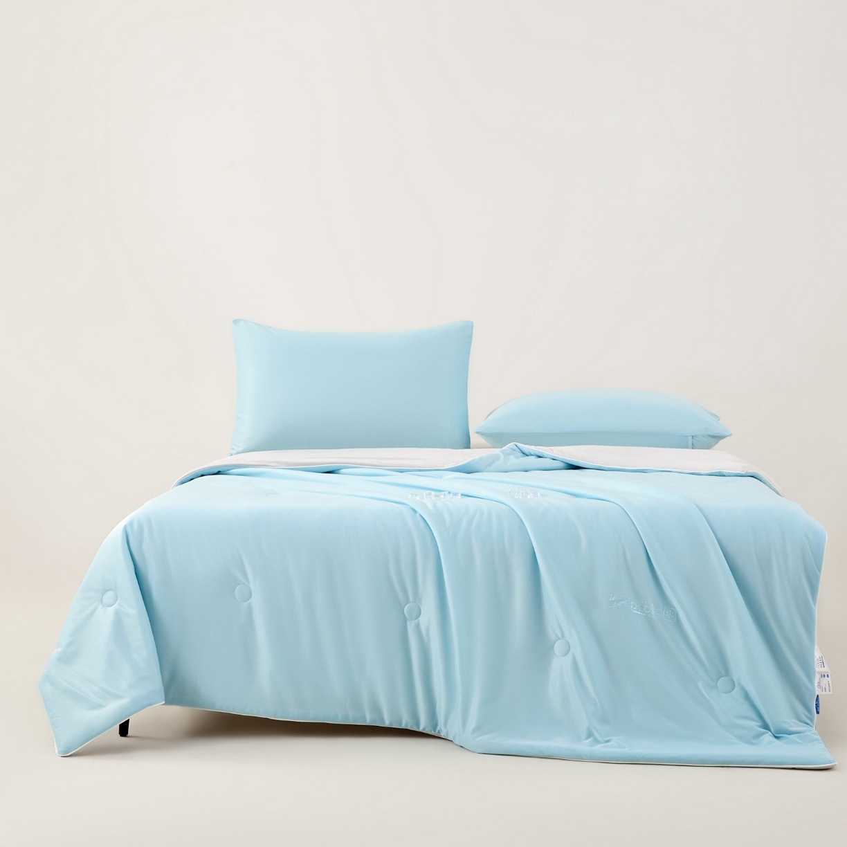 91家纺网 家纺一手货源 找家纺 （总）爱彼家纺 2026夏季新款凉感丝小冰块夏被纯色小冰被-小冰块夏被