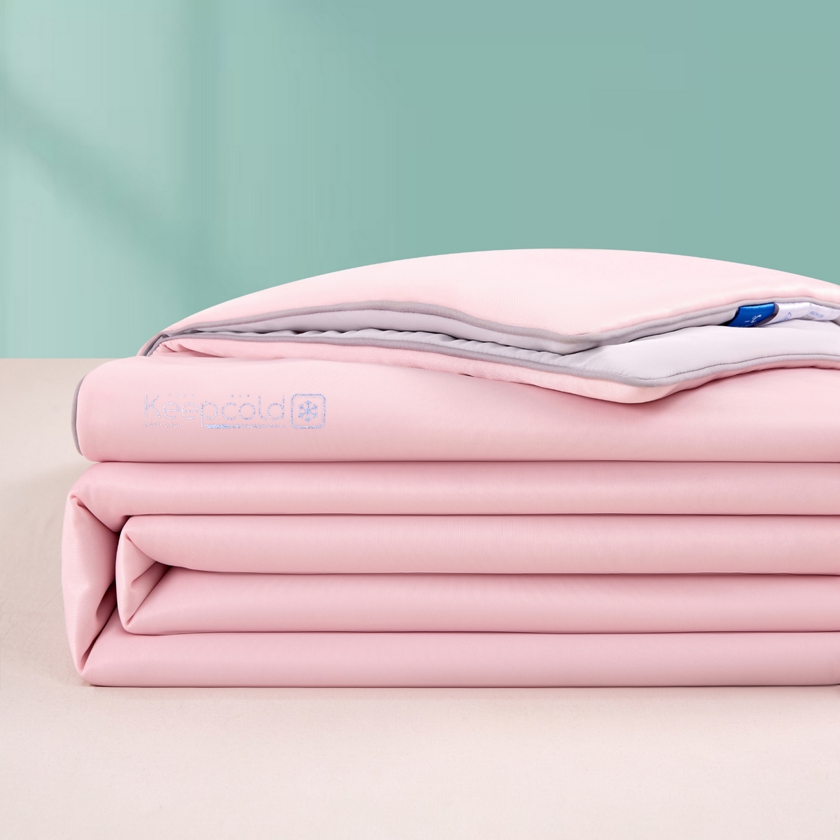 91家纺网 家纺一手货源 找家纺 （总）爱彼家纺 2026夏季新款凉感丝小冰块夏被纯色小冰被-小冰块夏被