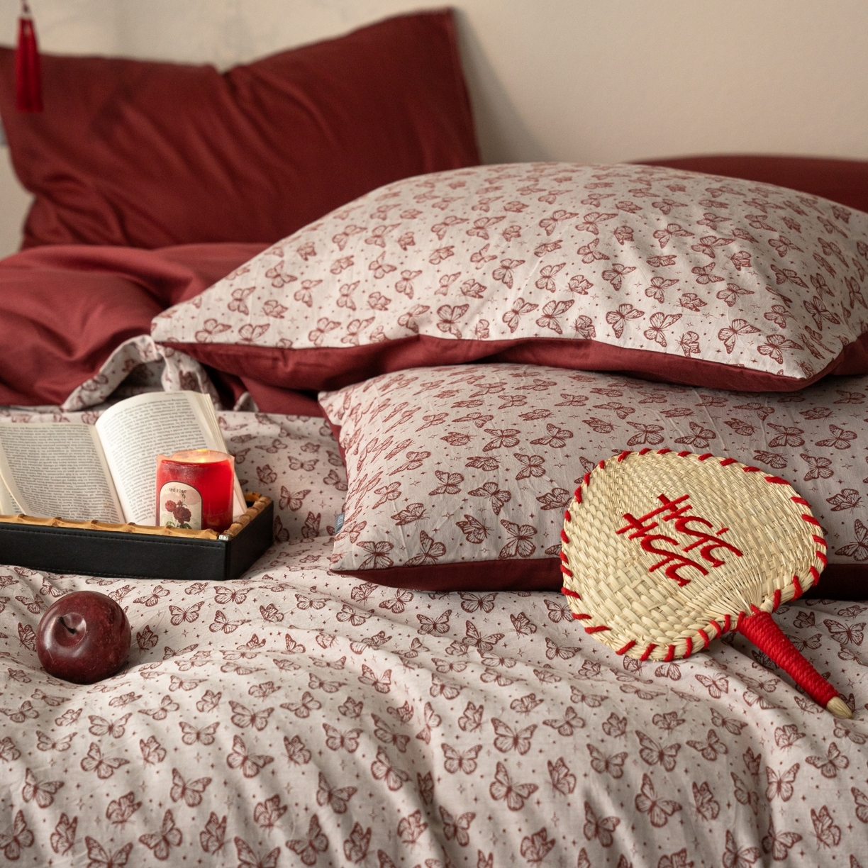 91家纺网 家纺一手货源 找家纺 （总）时光里 2026新款婚庆款60S色织水洗提花四件套