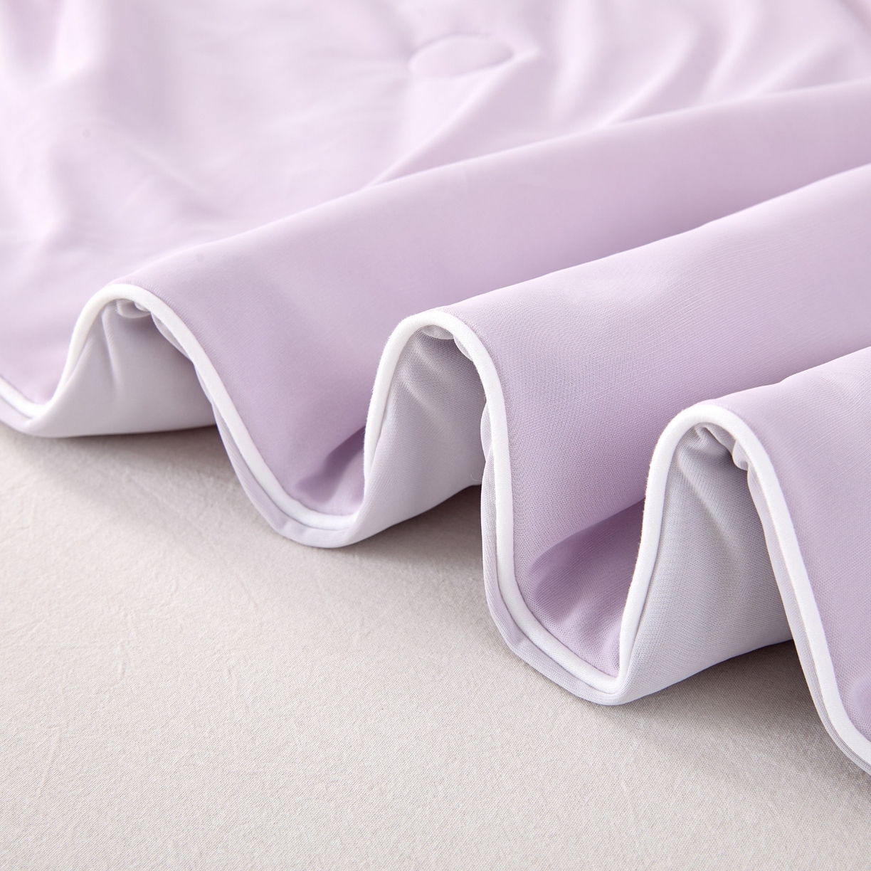 91家纺网 家纺一手货源 找家纺 爱彼家纺 2026夏季新款凉感丝小冰块夏被纯色小冰被-小冰块夏被 香芋紫