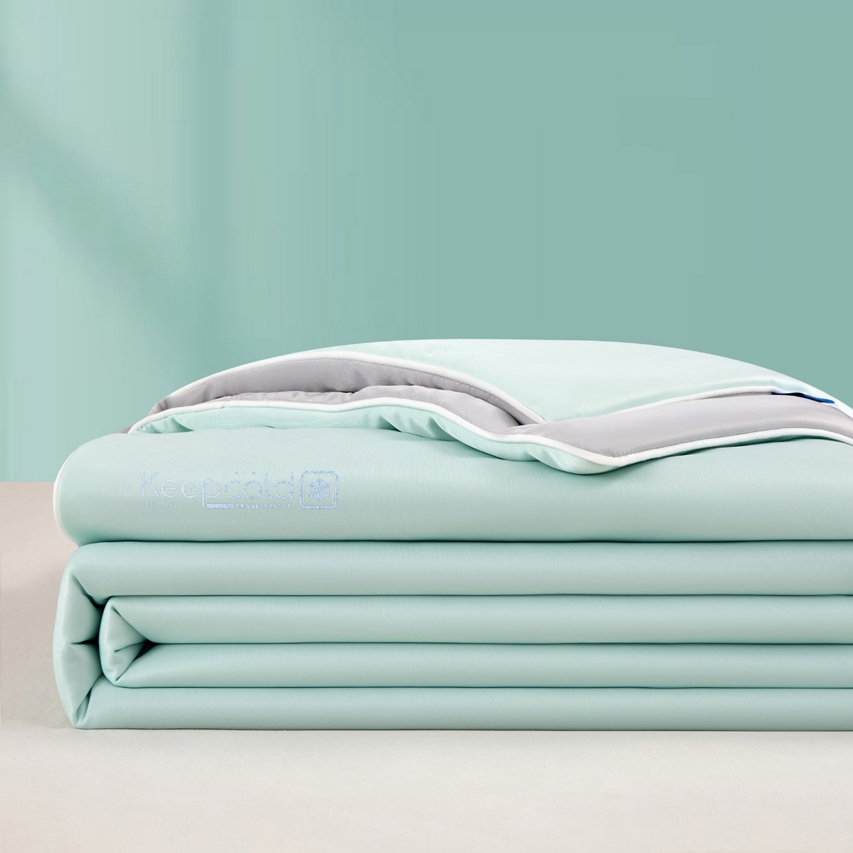 悦织湾家纺 2026新款凉感丝夏被夏凉被透气凉感冰丝被子空调被夏秋 青草绿