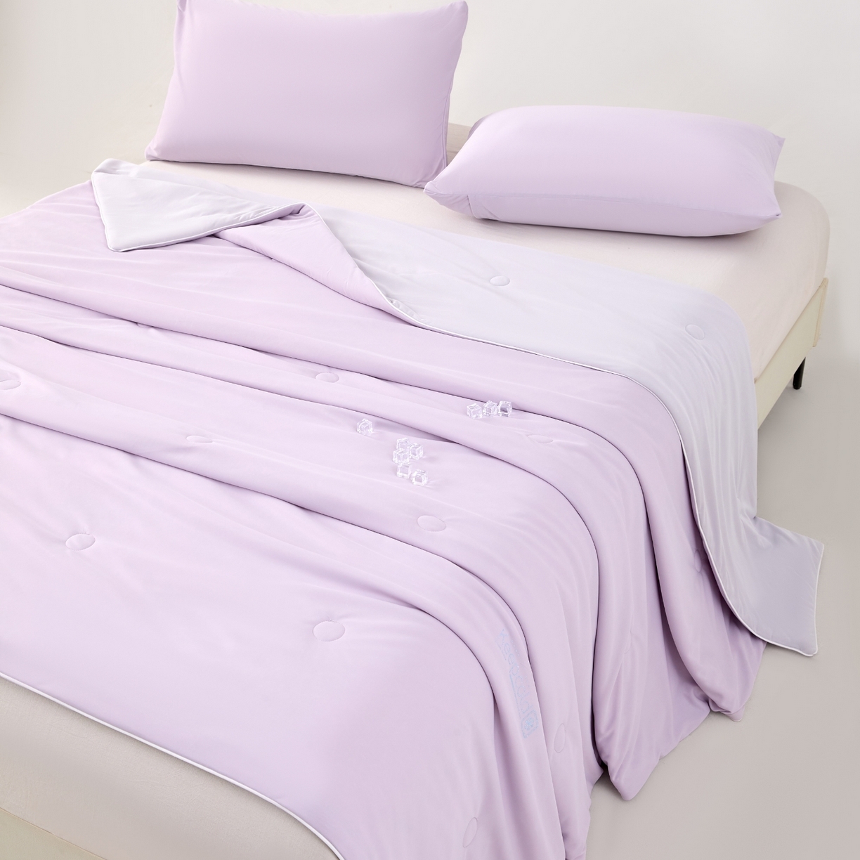 91家纺网 家纺一手货源 找家纺 悦织湾家纺 2026新款凉感丝夏被夏凉被透气凉感冰丝被子空调被夏秋 香芋紫