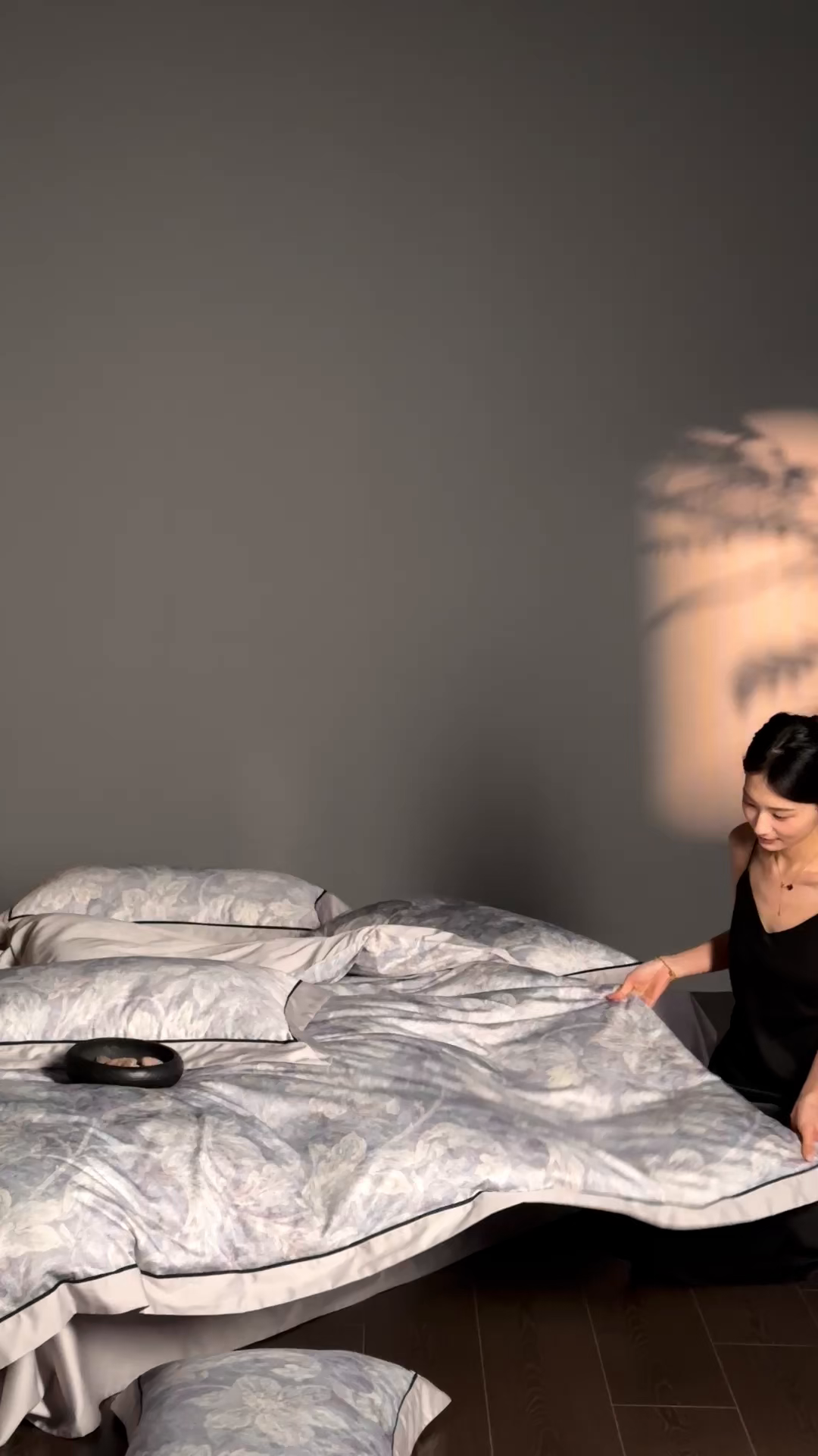 91家纺网 家纺一手货源 找家纺 （总）赫帛 2026新款高端舒柔棉纯棉数码印花四件套-雾语百合系列