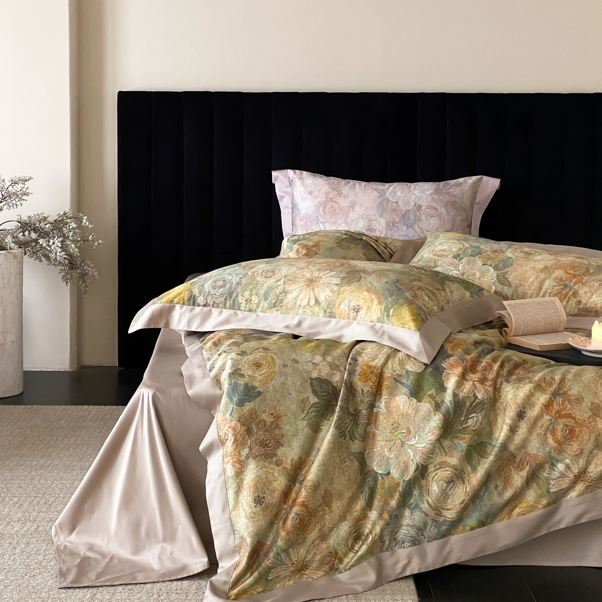 91家纺网 家纺一手货源 找家纺 （总）赫帛 2026新款高端舒柔棉纯棉数码印花四件套-谧境系列