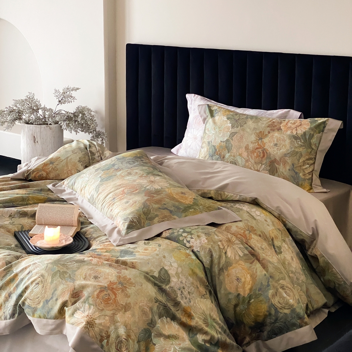 91家纺网 家纺一手货源 找家纺 （总）赫帛 2026新款高端舒柔棉纯棉数码印花四件套-谧境系列