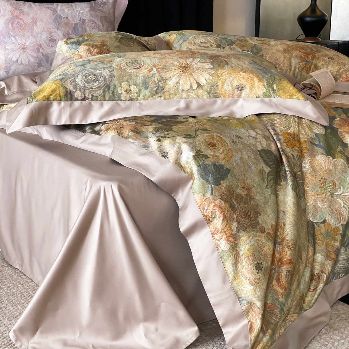 91家纺网 家纺一手货源 找家纺 （总）赫帛 2026新款高端舒柔棉纯棉数码印花四件套-谧境系列