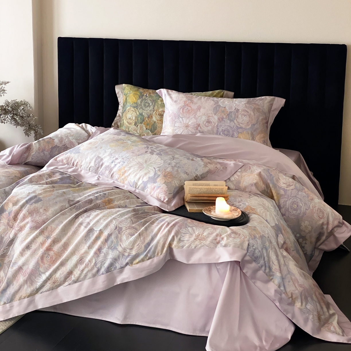 91家纺网 家纺一手货源 找家纺 （总）赫帛 2026新款高端舒柔棉纯棉数码印花四件套-谧境系列