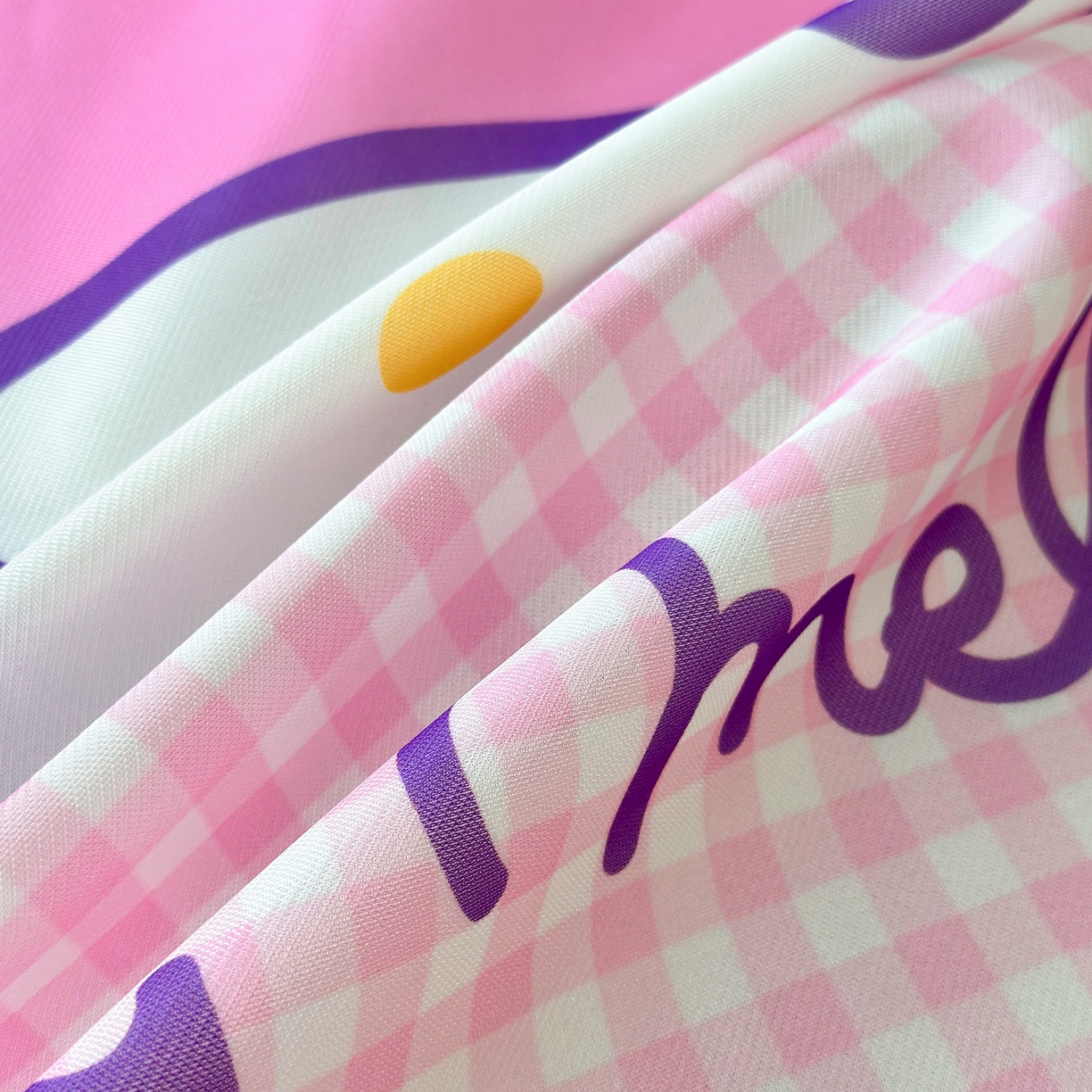 91家纺网 家纺一手货源 找家纺 桃子家居 2026新款A类三丽鸥授权数码印花中分子1200D凉感冰丝宽边凉感软席凉席席子 冰丝席-萌萌美乐蒂