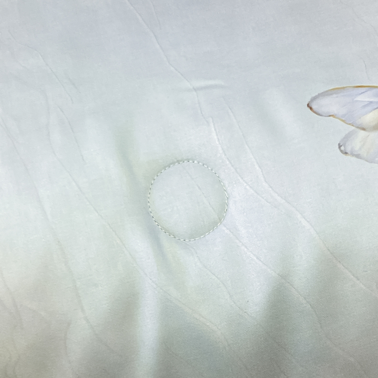 91家纺网 家纺一手货源 找家纺 新方向 2026新款数码印花A类20%蚕丝天丝棉夏被夏凉被空调被四件套-蝶梦 蝶梦-微光蓝