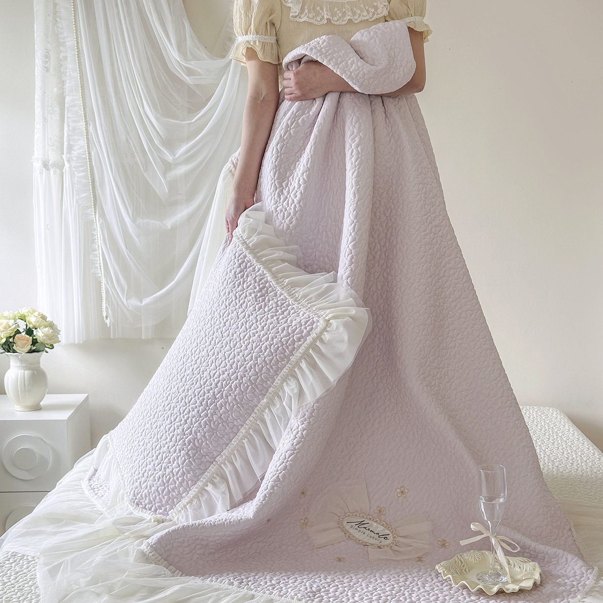 91家纺网 家纺一手货源 找家纺 （总）乐朵家居 2026新款 蜜糖（复合）凉豆豆凉席三件套