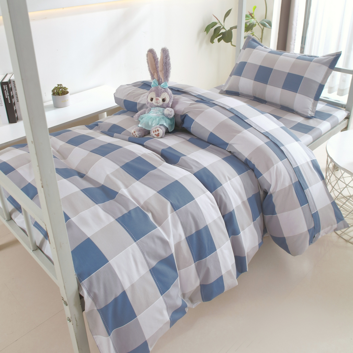 91家纺网 家纺一手货源 找家纺 雅绅阁 2026新款全棉纯棉加厚13372学生三件套多件套 向阳