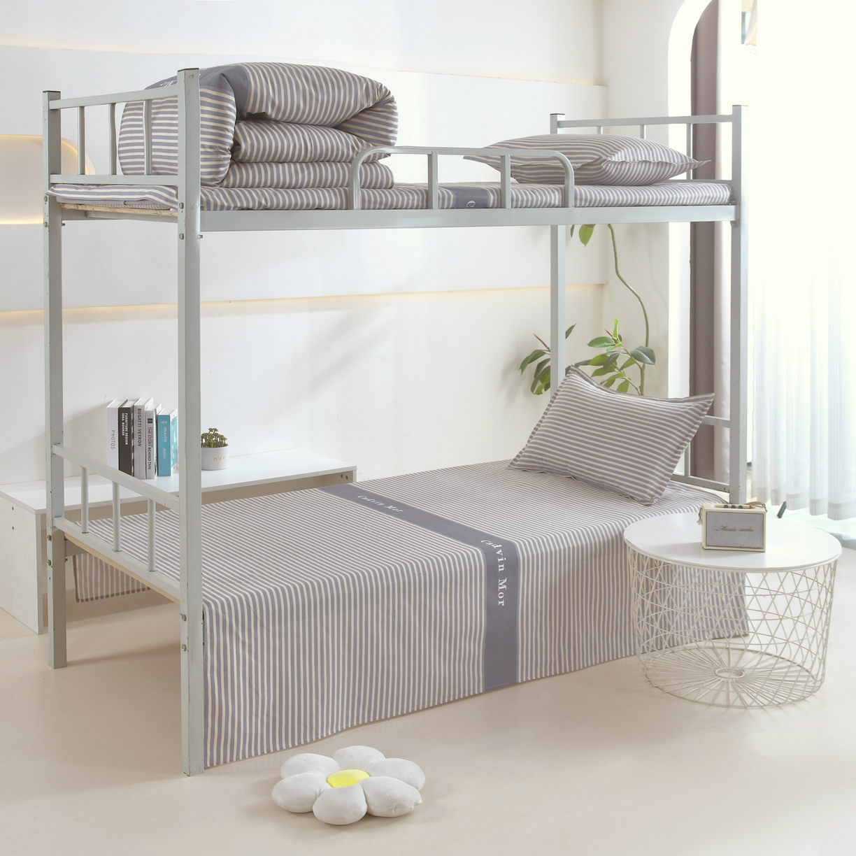 91家纺网 家纺一手货源 找家纺 雅绅阁 2026新款全棉纯棉加厚13372学生三件套多件套 巅峰