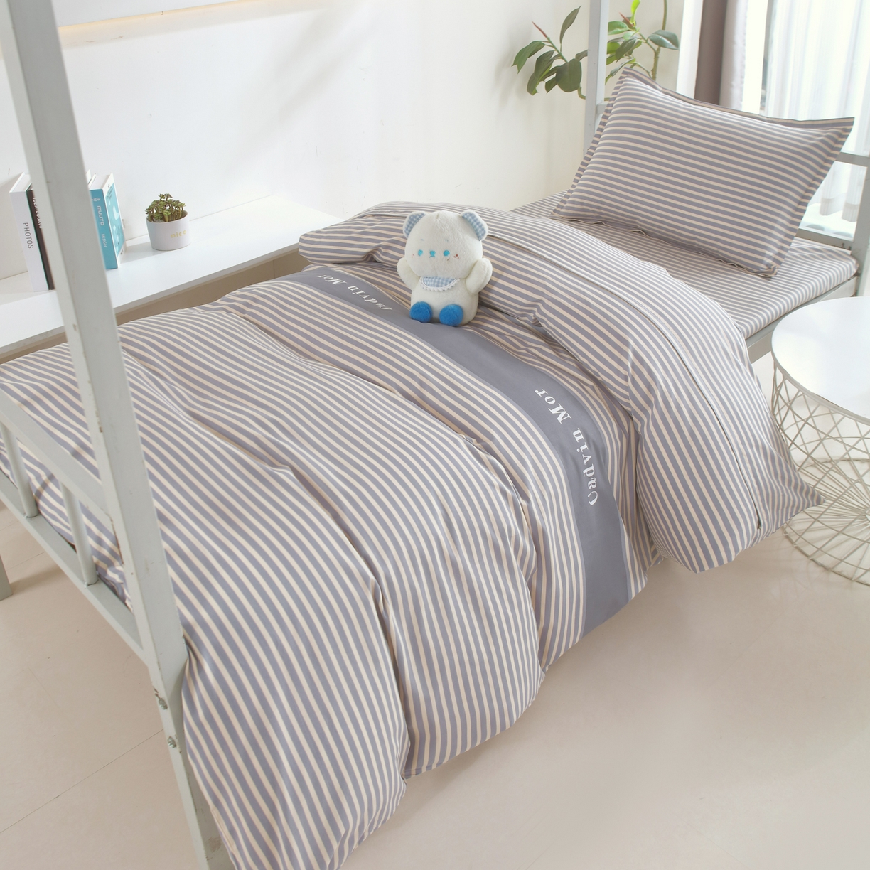 91家纺网 家纺一手货源 找家纺 雅绅阁 2026新款全棉纯棉加厚13372学生三件套多件套 巅峰