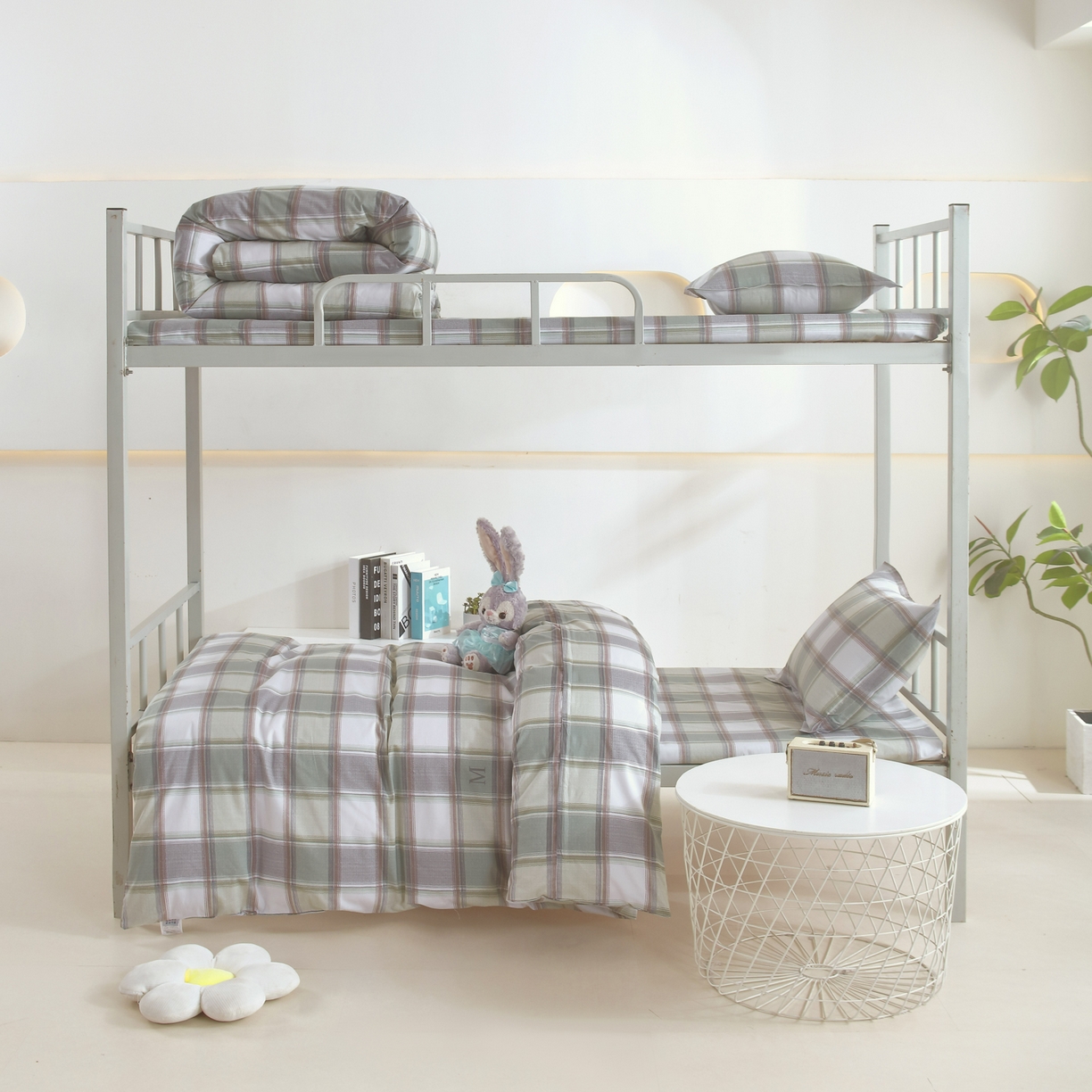 91家纺网 家纺一手货源 找家纺 雅绅阁 2026新款全棉纯棉加厚13372学生三件套多件套 风范