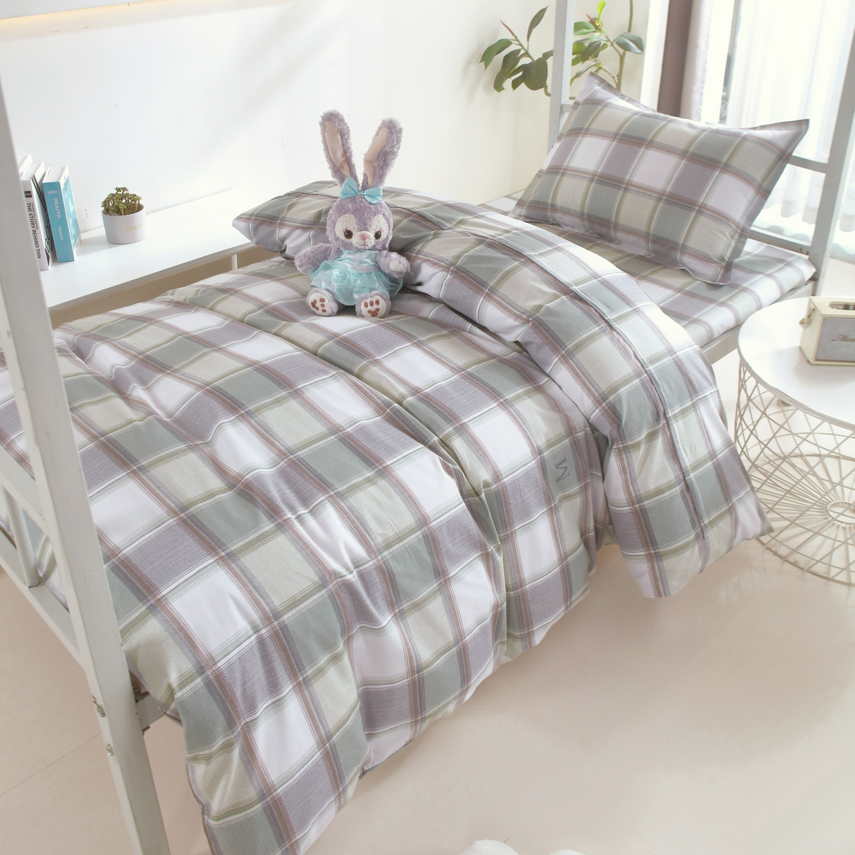 91家纺网 家纺一手货源 找家纺 雅绅阁 2026新款全棉纯棉加厚13372学生三件套多件套 风范