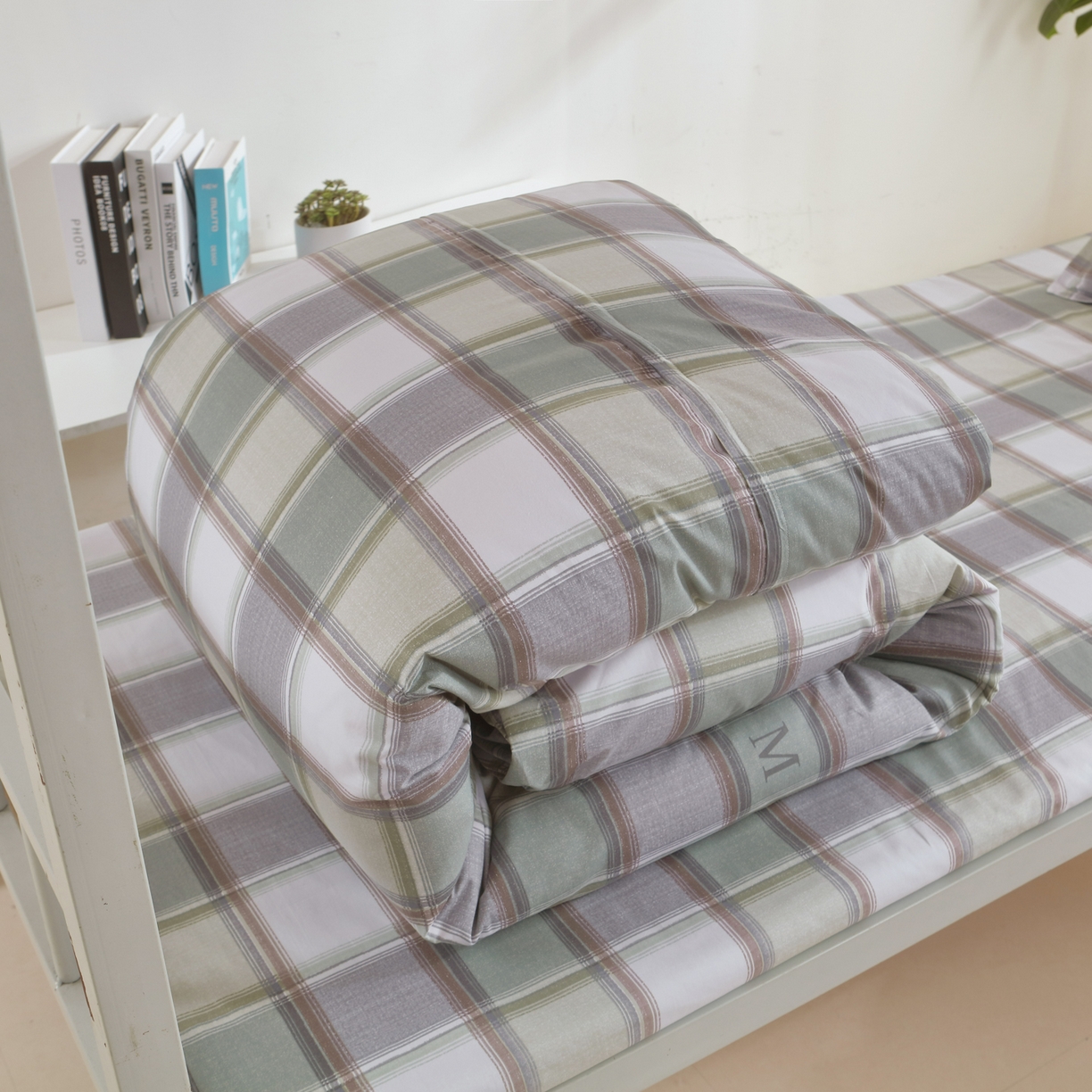 91家纺网 家纺一手货源 找家纺 雅绅阁 2026新款全棉纯棉加厚13372学生三件套多件套 风范