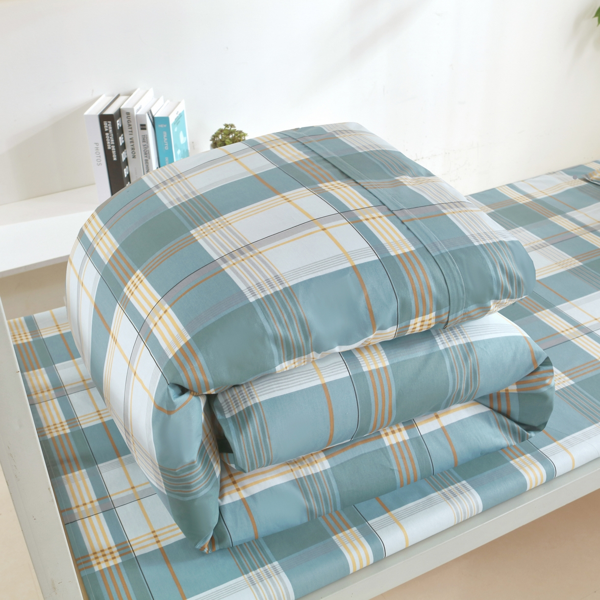 91家纺网 家纺一手货源 找家纺 雅绅阁 2026新款全棉纯棉加厚13372学生三件套多件套 韶华