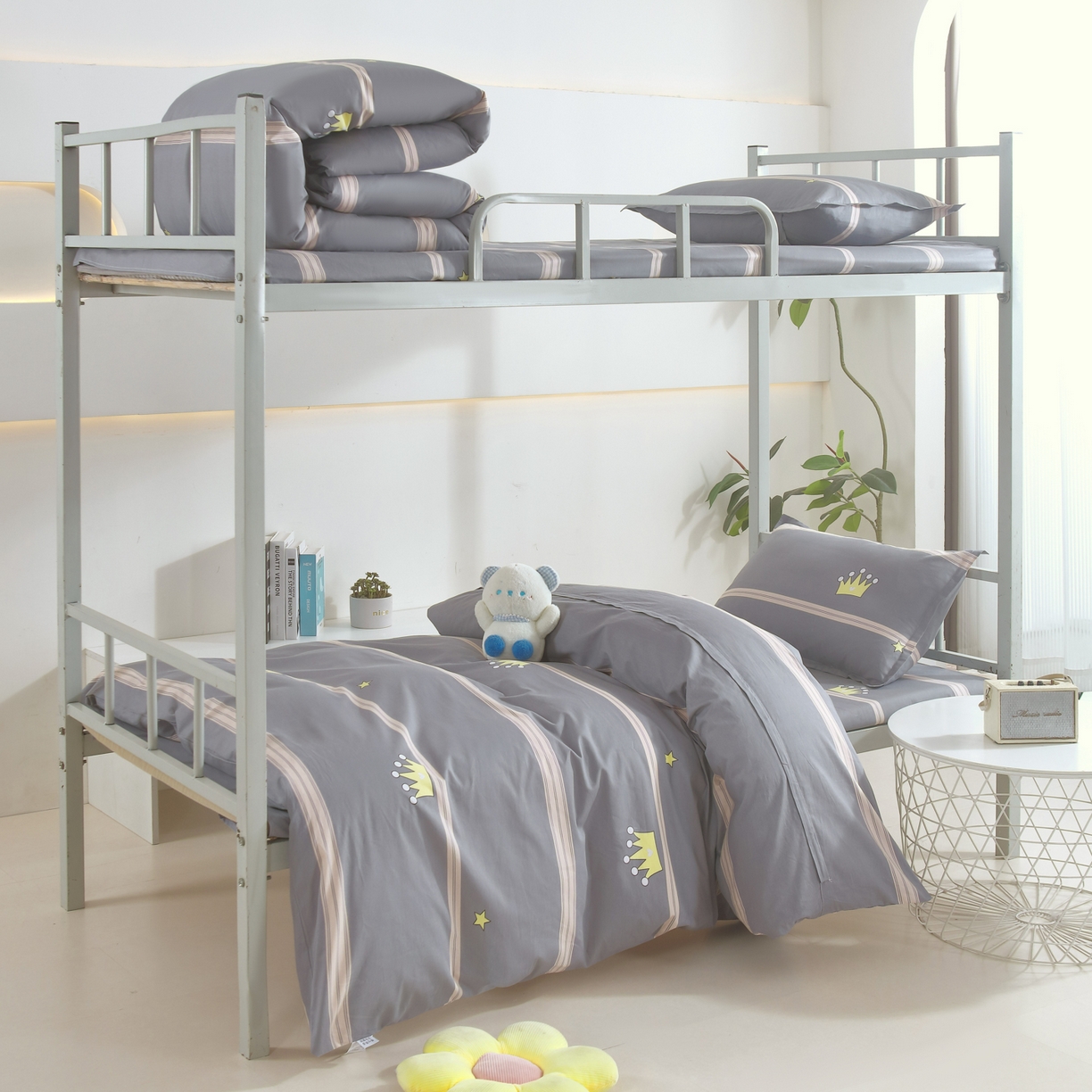 雅绅阁 2026新款全棉纯棉加厚13372学生三件套多件套 仰望