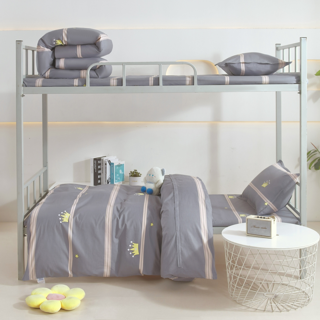 91家纺网 家纺一手货源 找家纺 雅绅阁 2026新款全棉纯棉加厚13372学生三件套多件套 仰望