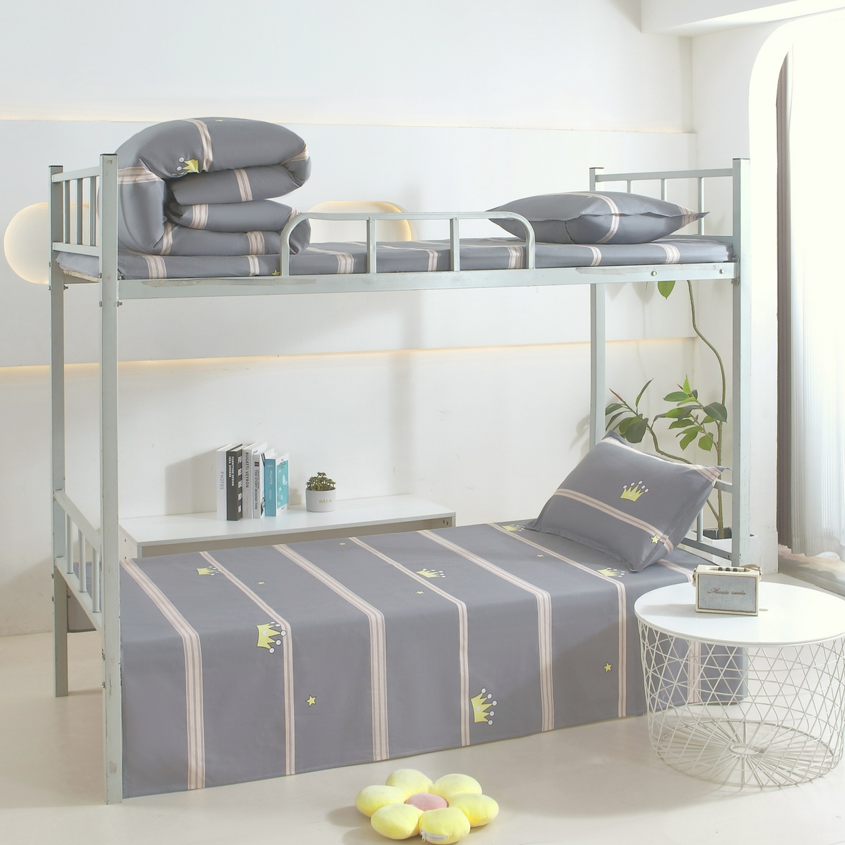 91家纺网 家纺一手货源 找家纺 雅绅阁 2026新款全棉纯棉加厚13372学生三件套多件套 仰望