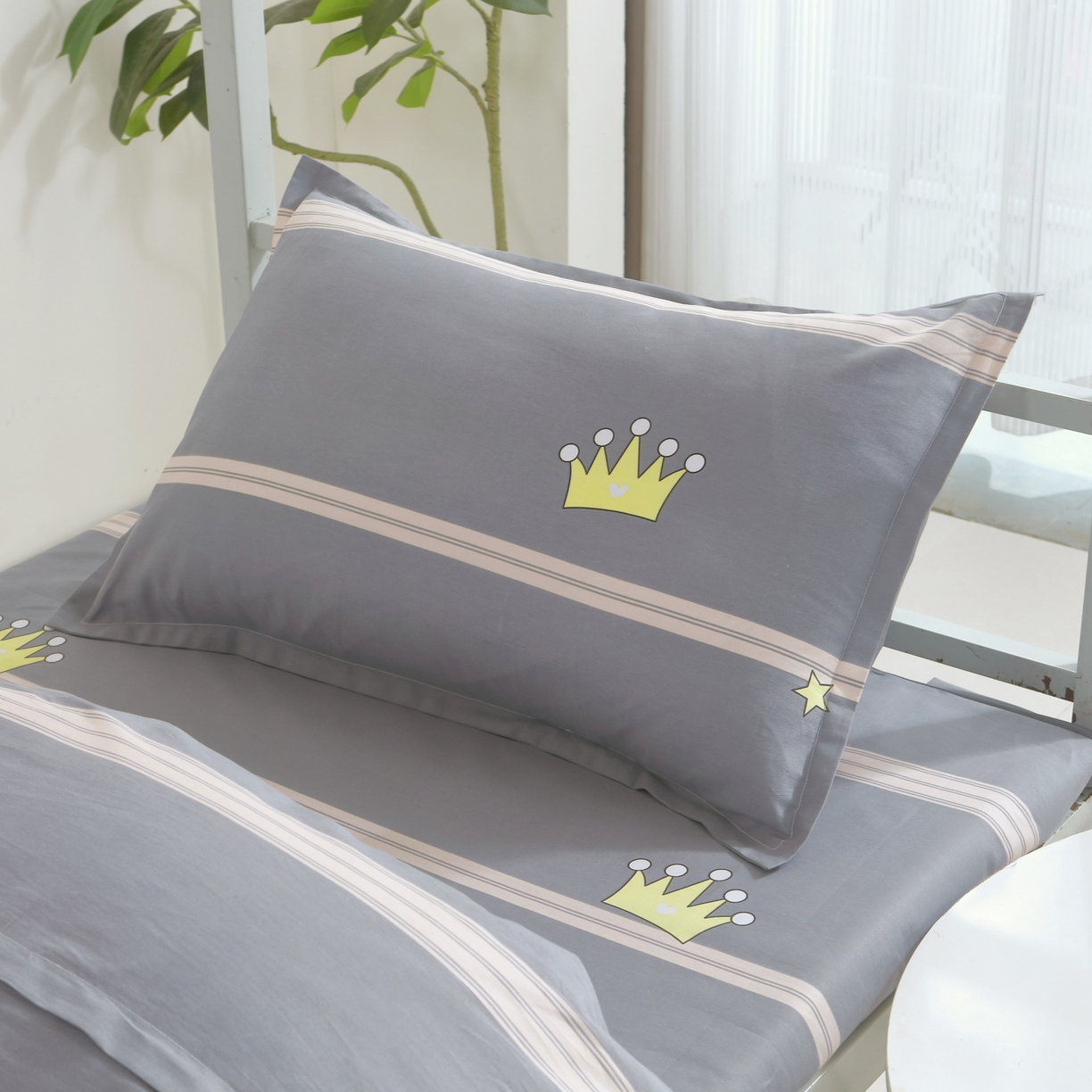 91家纺网 家纺一手货源 找家纺 雅绅阁 2026新款全棉纯棉加厚13372学生三件套多件套 仰望