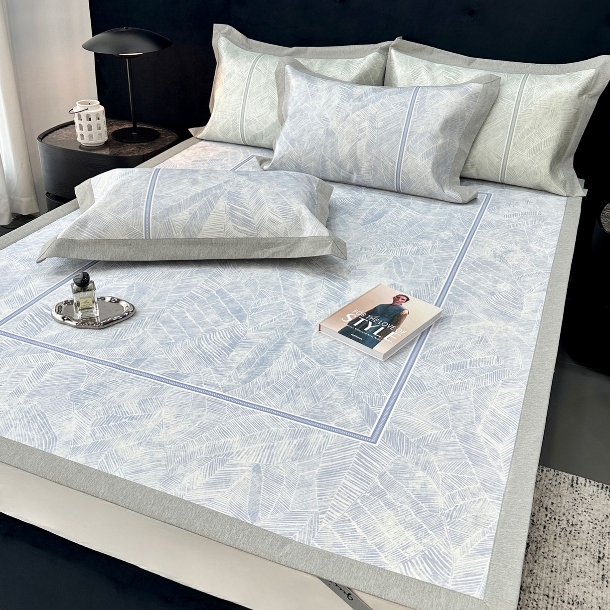 91家纺网 家纺一手货源 找家纺 （总）JUICY 橘滋家纺 2026年夏日新款高端简约意式轻奢数码冰丝席凉席