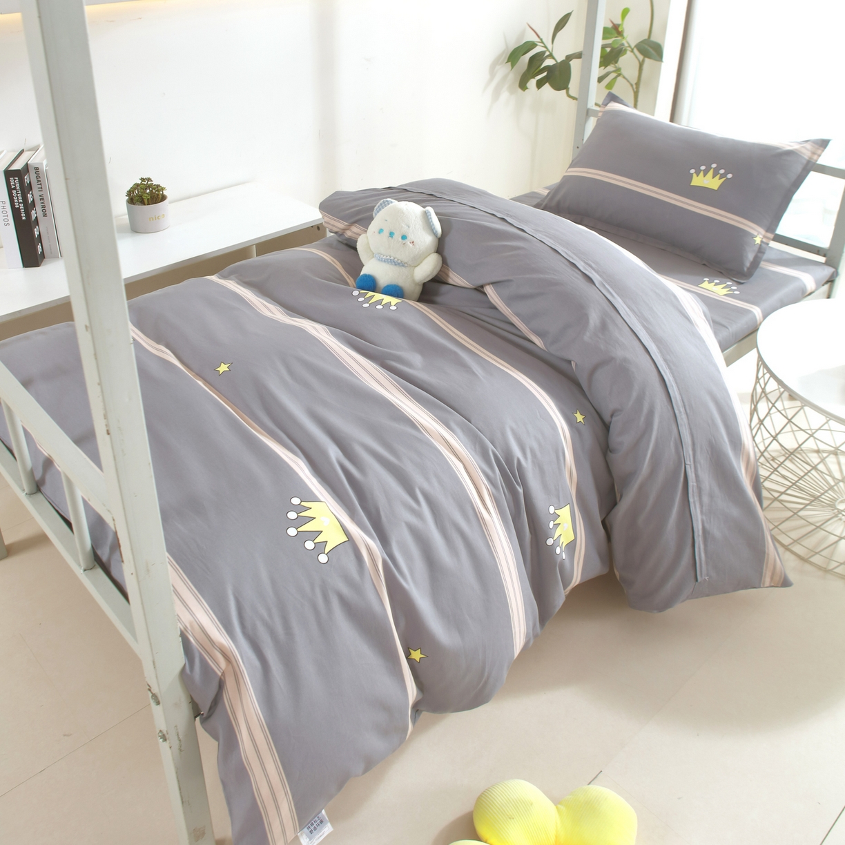 91家纺网 家纺一手货源 找家纺 雅绅阁 2026新款全棉纯棉加厚13372学生三件套多件套 仰望