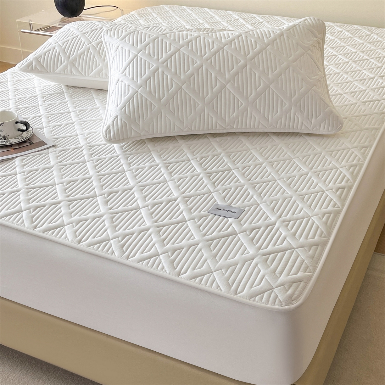 91家纺网 家纺一手货源 找家纺 （总）居眠 2026新款时光-100%全棉夹棉棉花床笠