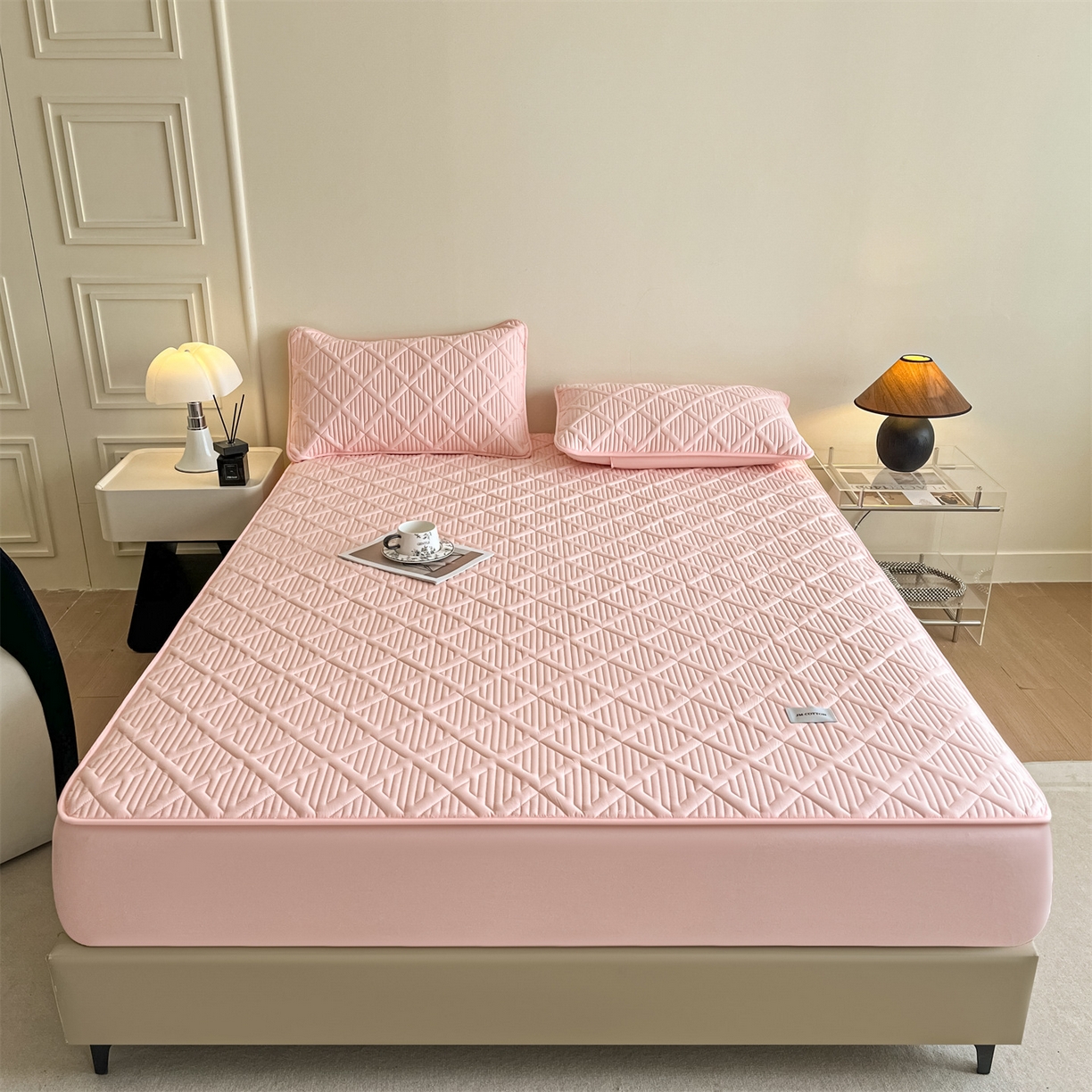 91家纺网 家纺一手货源 找家纺 （总）居眠 2026新款时光-100%全棉夹棉棉花床笠