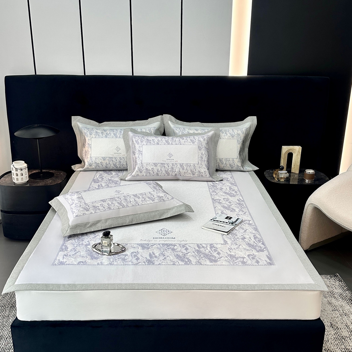 91家纺网 家纺一手货源 找家纺 JUICY 橘滋家纺 2026年夏日新款高端简约意式轻奢数码冰丝席凉席 平席款-流云石琥珀-紫烟