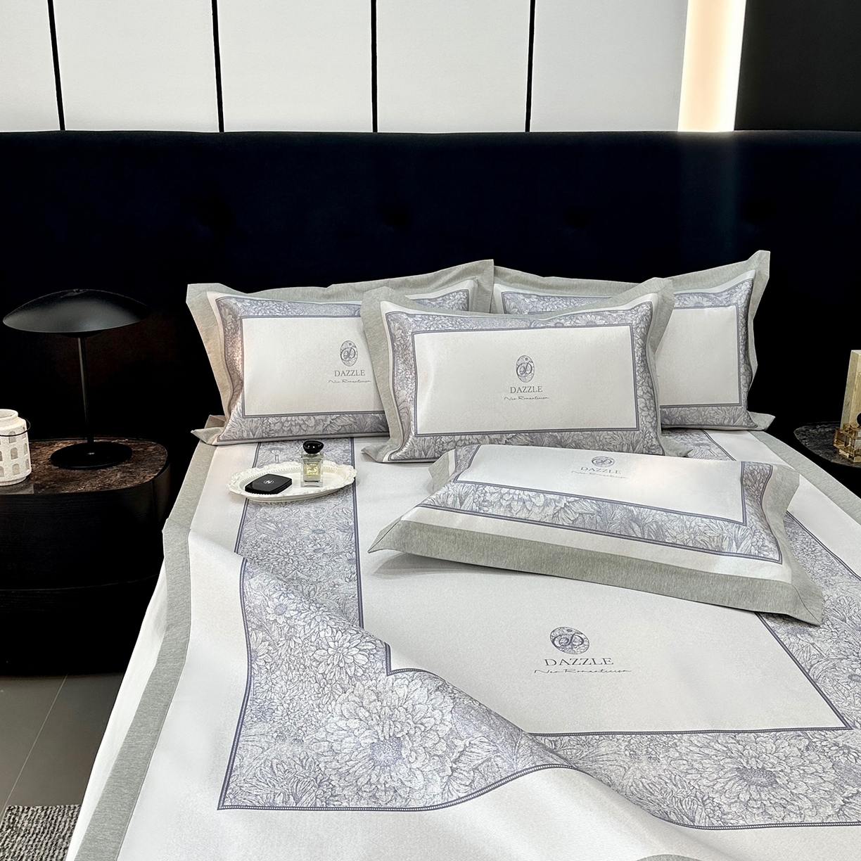 91家纺网 家纺一手货源 找家纺 JUICY 橘滋家纺 2026年夏日新款高端简约意式轻奢数码冰丝席凉席 平席款-莫奈花园