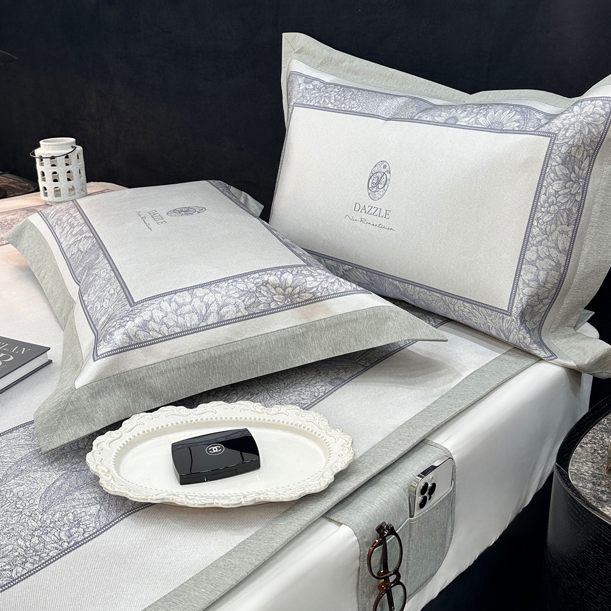 91家纺网 家纺一手货源 找家纺 JUICY 橘滋家纺 2026年夏日新款高端简约意式轻奢数码冰丝席凉席 平席款-莫奈花园