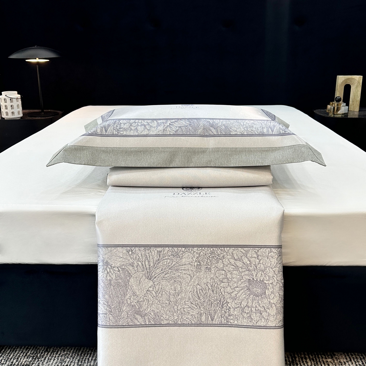 91家纺网 家纺一手货源 找家纺 JUICY 橘滋家纺 2026年夏日新款高端简约意式轻奢数码冰丝席凉席 平席款-莫奈花园